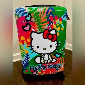 Hello Kitty Kids Jungle Tropical Suitcase - Green, Pink, White Animal Prink